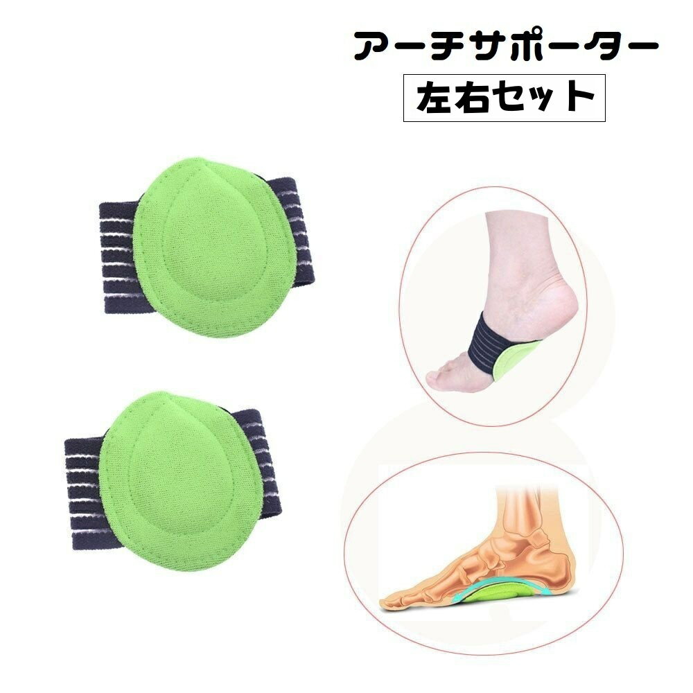 送料無料 アーチサポーター 左右セット 足裏サポーター 土踏まずサポーター 大人用 男女兼用 ユニセックス フットケア 足裏パッド 両足セット フリーサイズ