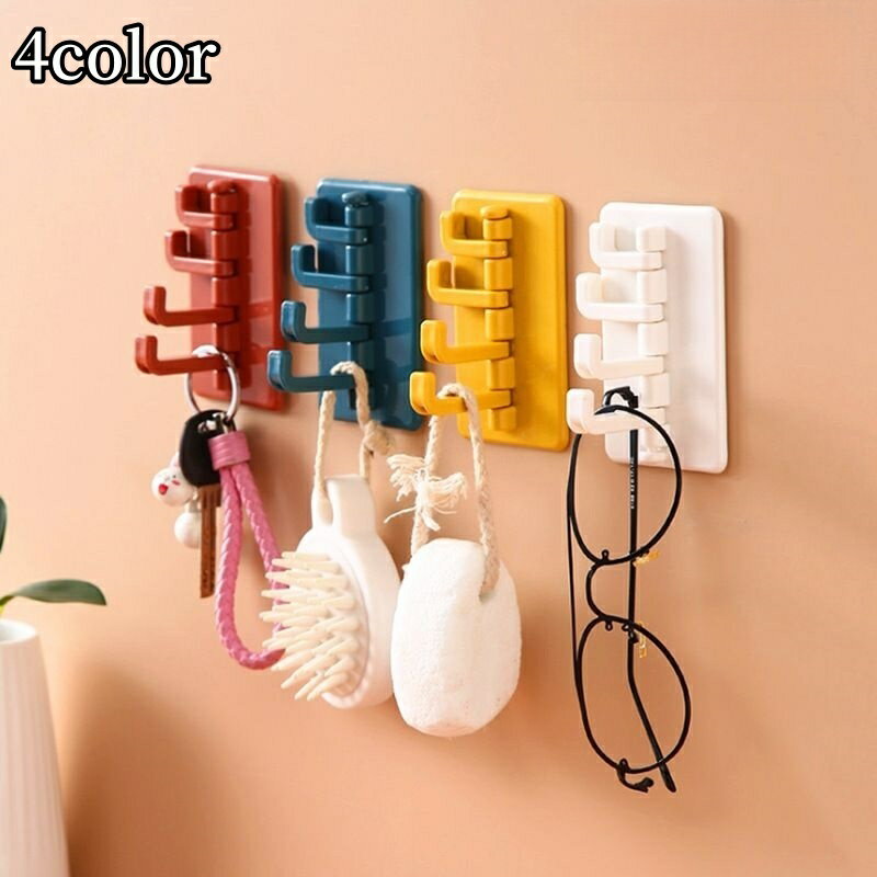 送料無料 ウォールフック 壁かけフック フック スクエア 収納用品 吊り下げ シール 簡単 片づけ キッチン リビング 玄関 洗面所 鍵かけ 便利