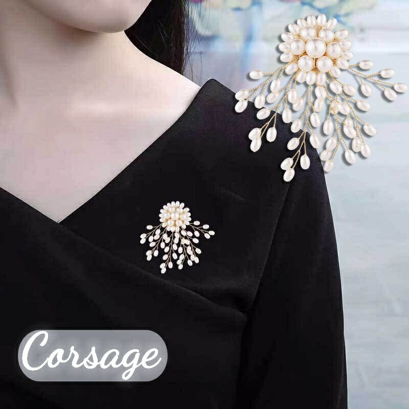 送料無料 コサージュ ブローチ レディース 女性用 アクセサリー フェイクパール フォーマル 卒業式 入学式 冠婚葬祭 イベント パーティー 披露宴