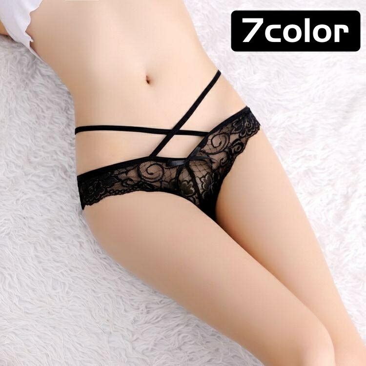 送料無料 ショーツ ヒップハンガー レディース ローライズ ヒップハング シースルー 総レース インナー リボン 紐 女性下着 パンツ パンティ ランジェリー 透け感 おしゃれ セクシー