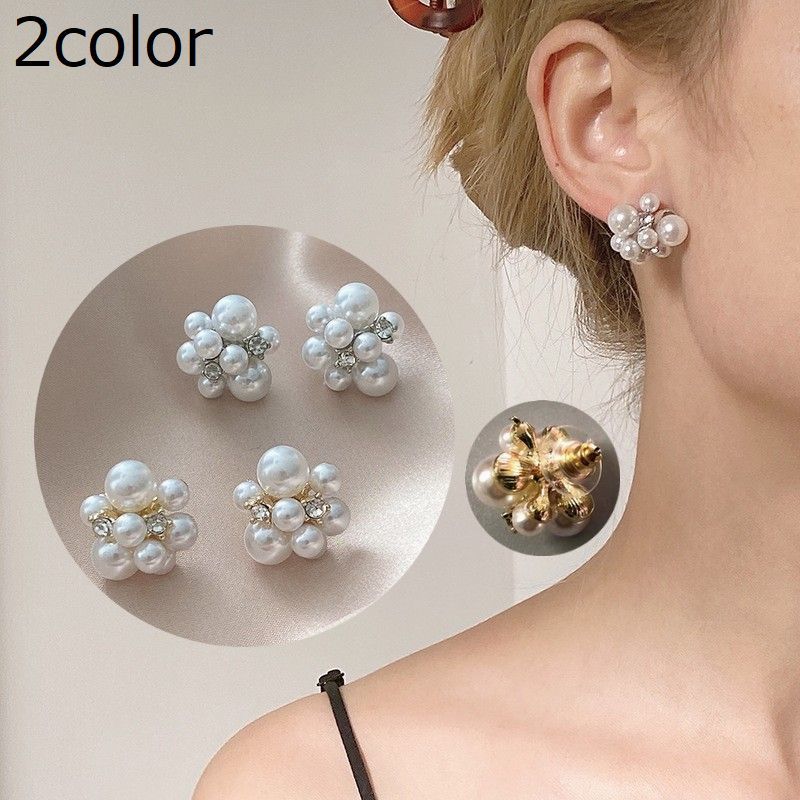 送料無料 ピアス スタッドピアス レディース アクセサリー 上品 プレゼント フェイクパール ラインストーン ビジュー 大粒 大きめ 宝石風 きれいめ おしゃれ お洒落 普段使い デイリー お出かけ お呼ばれ 女性 彼女 妻 嫁 恋人 友達 大人女子 婦人 ガールズ ギフト 贈り物 誕