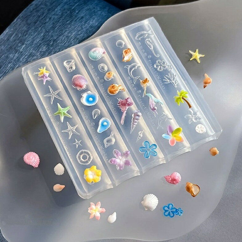 送料無料 シリコンモールド 抜き型 ネイルパーツ UVレジン 3Dネイル ネイルアート...