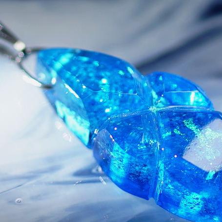 Other - 『Healing blue flame 〜 癒しの青い炎 〜』 ガラスアクセサリー ネックレス ペンダント トップ 四角・多角・星タイプ