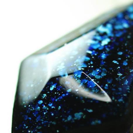 『Sparkle blue diamond』 ガラスアクセサリー ネックレス・ペンダント 四角・多角・星タイプ