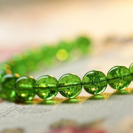 『ビーズブレスレット / 幸せのクローバー』 ガラスアクセサリー ブレスレット・アンクレット