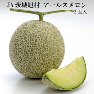 【2玉入】【秀/〇秀】マスクメロン アールスメロン 茨城県産 JA茨城旭村 青肉メロン 贈答品用 プレゼント用 ギフト用 ご家庭用 お盆 お中元 2玉入 JA旭村