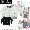 【LaFine：2点以上購入で送料無料】【LA FINE-ラファイン】Cross Heart Sweat Shirt