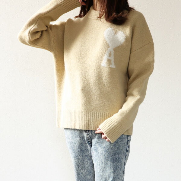 楽天LaG OnlineStore　楽天市場店AMI PARIS アミパリス AMI DE COEUR SWEATER セーター ニット 長袖 クルーネック メリノウールフェルト ロゴ メンズ レディース ユニセックス UKS025 KN0032 719