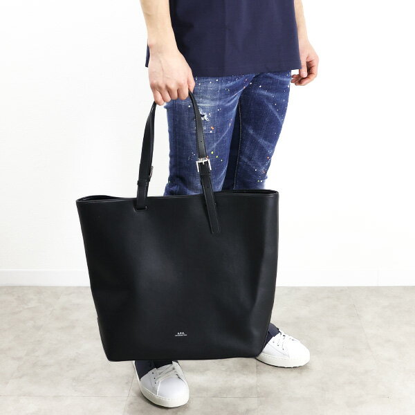 【5/31迄！SNSフォロワーさん限定 5％OFFクーポン発行中】A.P.C. アーペーセー Cabas Nino Small Tote Bagトートバッグ ショルダーバッグ 鞄 A4サイズ収納可 スモール ロゴ メンズ PUAAT H61863