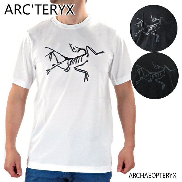 【ネコポス配送:1枚まで】ARC'TERYX アークテリクス ARCHAEOPTERYX メンズ Tシャツ トップス 半袖 クルーネック ロゴT〔24024〕