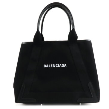 BALENCIAGA バレンシアガ NAVY CABAS M 581292AQ38N 1000 キャバ ハンドバッグ トートバック ロゴ 鞄 レディース
