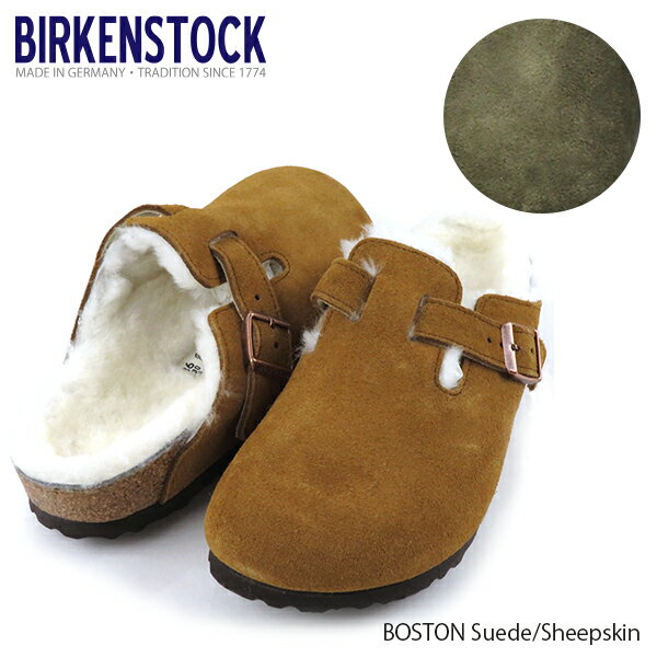【2019 SS】【新作】【並行輸入品】『BIRKENSTOCK-ビルケンシュトック-』Boston Suede/Sheepskin-ボストン サンダル スウェードレザー シープスキン- [メンズ レディース サンダル]