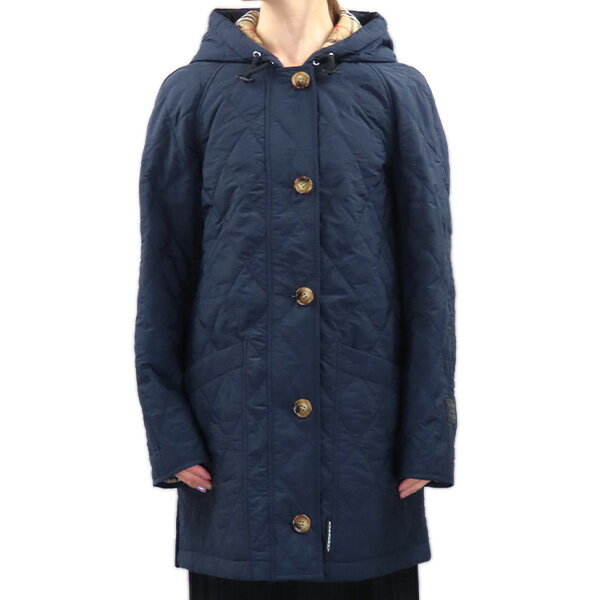 BURBERRY バーバリー Hooded Quilting Coat 8021187 フード キルティング コート アウター ロゴ レディース