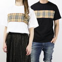 【3月31迄！タイムセール価格！】BURBERRY バーバリー Vintage Check Panel Cotton T-shirt Tシャツ 半袖 クルーネック ヴィンテージチェック コットン キッズ メンズ レディース ユニセックス 大人もOK 8064783 8064784