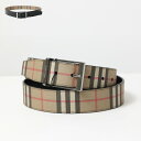 バーバリー ベルト（メンズ） BURBERRY バーバリー Check and Leather Reversible Belt リバーシブル ベルト バーバリーチェック レザー 本革 ロゴ メンズ 8052781