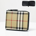 バーバリー 二つ折り財布 メンズ 4/30迄！Instagramフォロワーさん限定クーポン発行中！BURBERRY バーバリー DANIELS ZIPPED WALLET 二つ折り財布 折りたたみ財布 ラウンドファスナー コンパクト バーバリーチェック メンズ 8071081 A7026