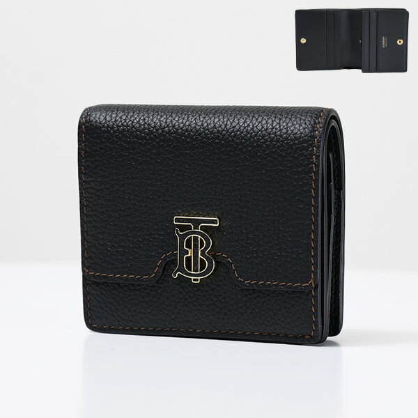 BURBERRY バーバリー BI-FOLD LOGO WALLET 二つ折り財布 折りたたみ財布 小銭入れあり ミニ財布 TBロゴ レザー レディース 8062347 A1189