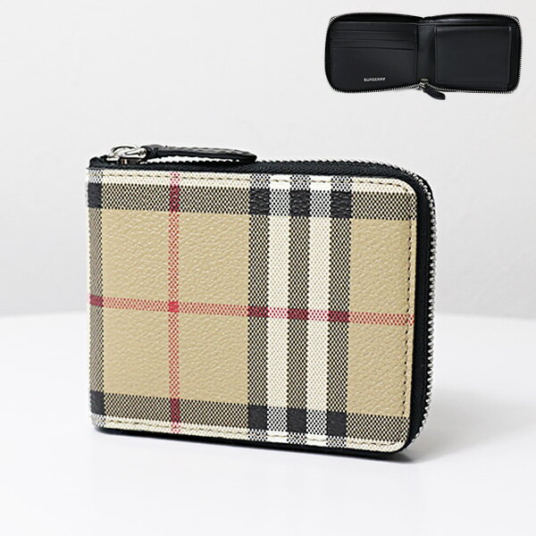 バーバリー 【5/31迄！SNSフォロワーさん限定 5％OFFクーポン発行中】Burberry バーバリー Check Ziparound Wallet 二つ折り財布 折りたたみ財布 ラウンドファスナー コンパクト 小銭入れあり バーバリーチェック メンズ 8084171 A7026