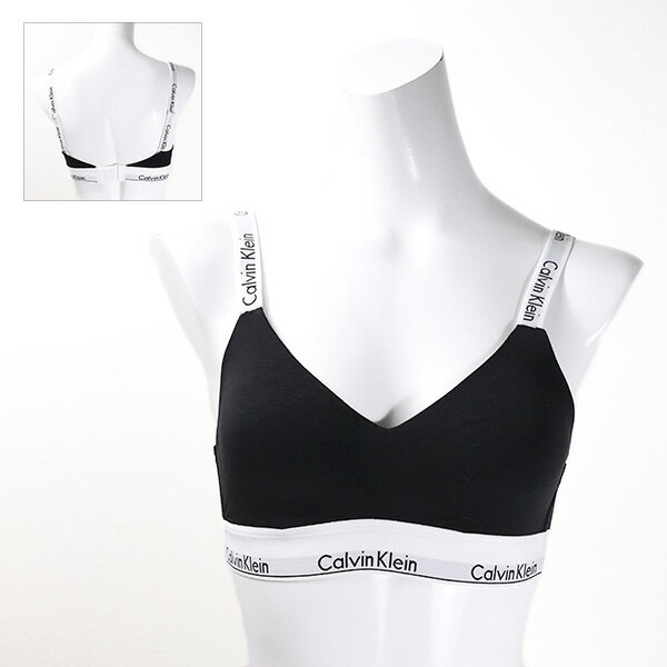 カルバン・クライン 【5/31迄！SNSフォロワーさん限定 5％OFFクーポン発行中】Calvin Klein カルバンクライン MODERN COTTON LIGHTLY LINED BRALETTE ブラジャー ノンワイヤー カップ付き 下着 アンダーウェア ロゴ レディース QF7059 CK 下着