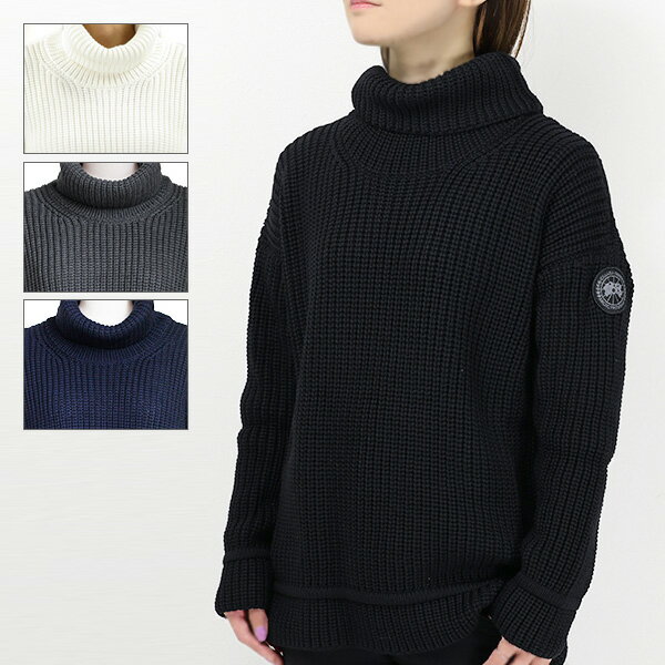 CANADA GOOSE カナダグースWilliston Sweater ウィリストン セーター ニット タートルネック 長袖 ウール ロゴ レディース［6925L］