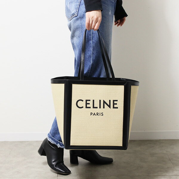 セリーヌ トートバッグ レディース 【5/31迄！SNSフォロワーさん限定 5％OFFクーポン発行中】CELINE セリーヌ CABAS SQUARE カバ トートバッグ レザー 本革 A4 ロゴ カジュアル キレカジ レディース 197532DPD.01VK