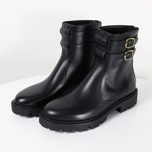 【5/18限定！当選確率1/2 最大100％バック】CELINE セリーヌ Margaret Double Buckle Zip Up Boots マーガレット ダブルバックル ジップドブーツ アンクルブーツ レディース 356723554C 38NO