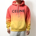 CELINE セリーヌ Cotton Fleece Loose Hoodie コットンフリース ルーズ フーディー パーカー プルオーバー 長袖 トップス ロゴ...