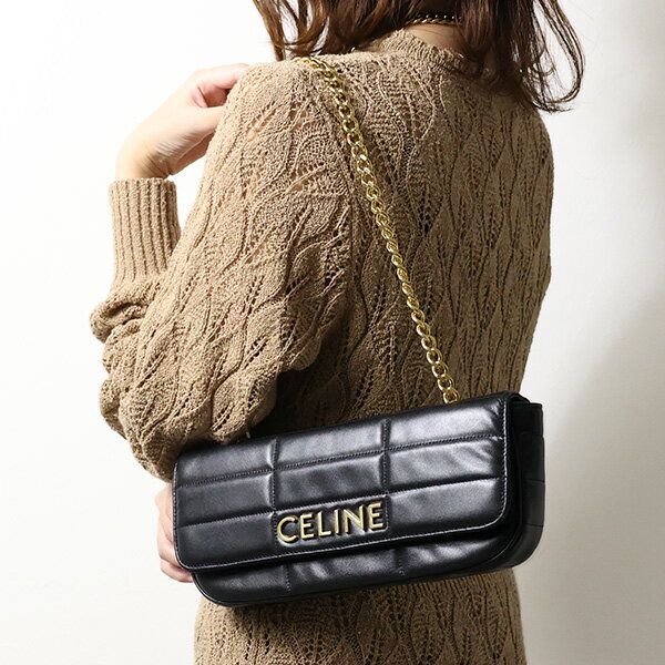CELINE セリーヌ ショルダーバッグ Matelasse Monochrome Chain Shoulder Bag マトラッセ モノクローム 111843EPZ レディース チェーン キルティング ミニバッグ クロスボディ ロゴ 鞄 LaG Onlinestore