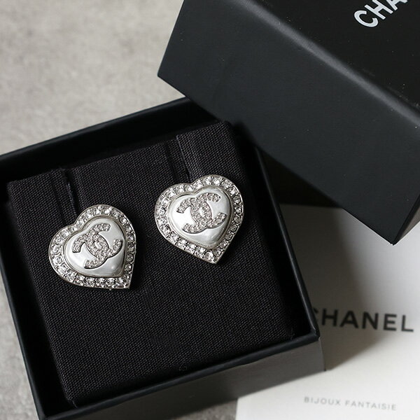 ハート 【5/31迄！SNSフォロワーさん限定 5％OFFクーポン発行中】CHANEL シャネル Coco Mark Earrings ABB632 ハートモチーフイヤリング ピアス シルバー 両耳用 レディース B14143