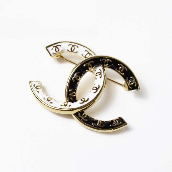 CHANEL シャネル Bicolor CC Brooch ブローチ メタル ココマーク CCロゴ バイカラー エレガント レディース ABC990 B16125 NW385