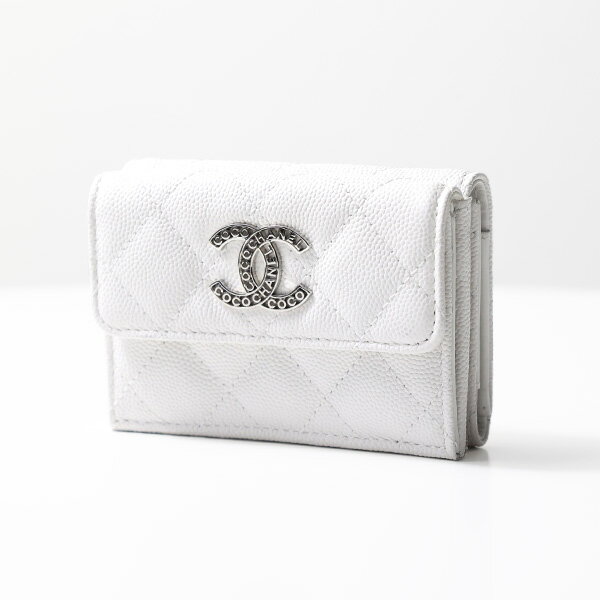 楽天市場】chanel 財布 三つ折り(カラーホワイト)(財布 楽天市場】chanel 財布 三つ折り(カラーホワイト)(財布