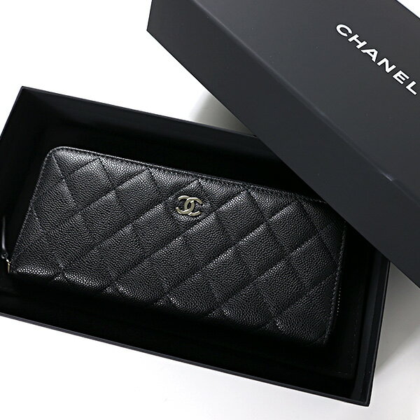 CHANEL シャネル 長財布 Matelasse Round Zip Long Wallet 26A マトラッセ AP5181 B10583 レディース キャビアスキン レザー ラウンドファスナー ココマーク 小銭入れあり LaG Onlinestore