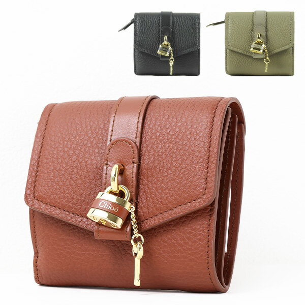 Chloe クロエ ABY Long Wallet With Flap CHC20SP315B71 001 23W アビ— スクエア ウォレット パドロック 三つ折り財布 レディース