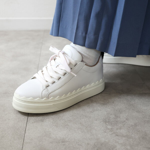 Chloe クロエ LAUREN Low cut sneaker CHC19S10842 101 スニーカー 靴 シューズ レザー 本革 ロゴ カジュアル キレカジ ローカット レディース