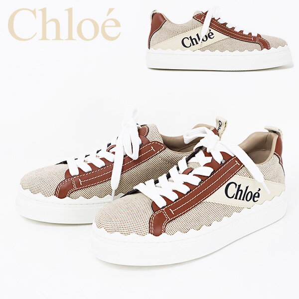 Chloe クロエ WOODY Low cut sneaker CHC21W108R4 90U スニーカー 靴 シューズ レザー 本革 ロゴ カジュアル キレカジ ローカット レディース