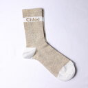 Chloe クロエ Logo Socks 靴下 ソックス クルーソックス ロゴ キッズ C10313