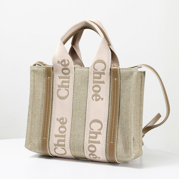 Chloe クロエ WOODY LOGO SMALL TOTE BAG ウッディ ロゴ スモール トートバッグ ショルダーバッグ クロスボディバッグ リボン レディース CHC23AS397L17