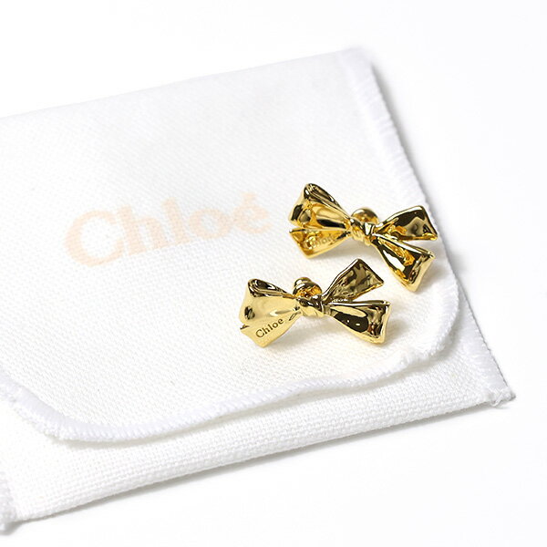 クロエ Chloe クロエ LACEY EARRING SMALL ピアス スモール 両耳用 真鍮 リボン シンプル レディース C24SFE53CB7