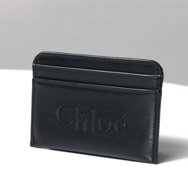 クロエ 定期入れ 【5/18限定！当選確率1/2 最大100％バック】Chloe クロエ CHLOE SENSE Card Case カードケース カードホルダー パスケース 定期入れ 名刺入れ ロゴ刺繍 レザー 本革 レディース CHC23SP868I10