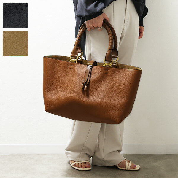 Chloe クロエ Marcie Small Tote Bag マーシー スモール トートバッグ 鞄 レザー 本革 ロゴ レディース CHC23SS651I31