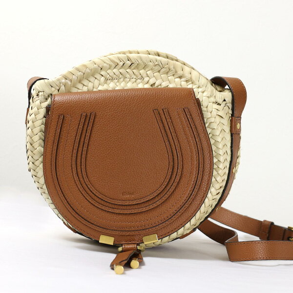 Chloe クロエ Marcie Crossbody Bag マーシー クロスボディバッグ ショルダーバッグ かごバッグ 鞄 レザー レディース CHC23SS736I32 ラフィア素材