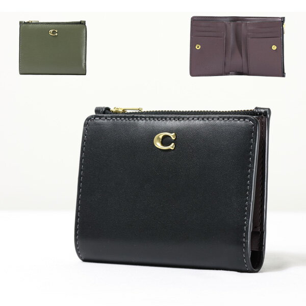 コーチ 【5/18限定！当選確率1/2 最大100％バック】COACH コーチ Bi-Fold Wallet 二つ折り財布 折りたたみ財布 小銭入れあり レザー 本革 ロゴ レディース C8435 B4ARY B4BK