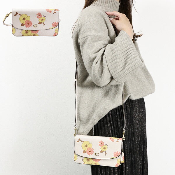 クラッチバッグ 【5/31迄！SNSフォロワーさん限定 5％OFFクーポン発行中】Coach コーチ Floral Print Hayden Crossbody Bag C8566 ショルダーウォレット クロスボディバッグ クラッチバッグ 肩掛け 斜め掛け 3way 花柄 レザー レディース