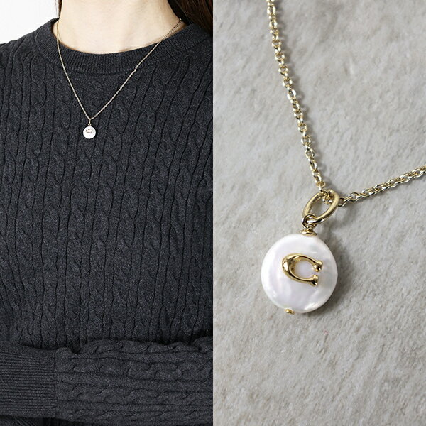 Rakuten - Coach コーチ ネックレス C Pearl Short Pendant 37440611 レディース コインパール ペンダント Cロゴ アクセサリー LaG Onlinestore