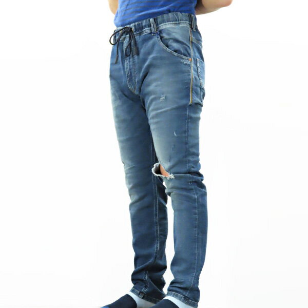 DIESEL ディーゼル KROOLEY-NE Sweat jeans 00CYKI 084TZ 01 ジョグジーンズ デニム ジーンズ ダメージ加工 ユーズド加工 メンズ