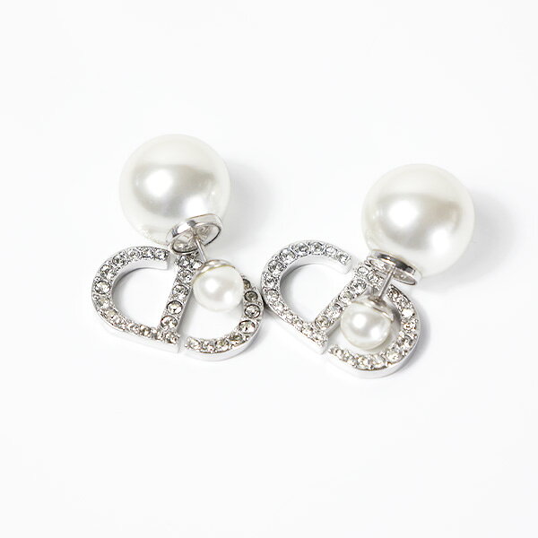DIOR ディオール TRIBALES Earrings ピアス アクセサリー 両耳用 レジンパール クリスタル メタル CDロゴ エレガント レディース E1293TRICY D13S LaG Onlinestore