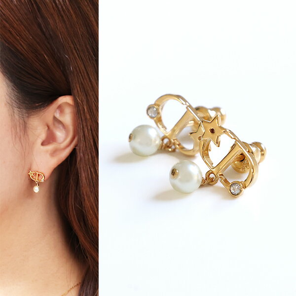 Dior ディオール ピアス Petit Cd Lucky Star Stud Earrings プチ CD ラッキー スター E4273WOMCY レディース パール 両耳用 アクセサリー LaG Onlinestoreのサムネイル