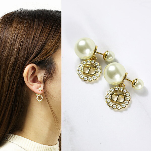 Dior ディオール ピアス Tribales Earrings トライバル E4360WOMRS レディース パール CDロゴ 両耳用 アクセサリー LaG Onlinestore