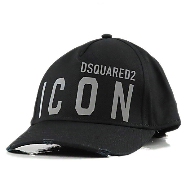 DSQUARED2 ディースクエアード Cap ベースボール キャップ 帽子 ロゴ 反射材 メンズ BCM041205C04011 M1723 Black