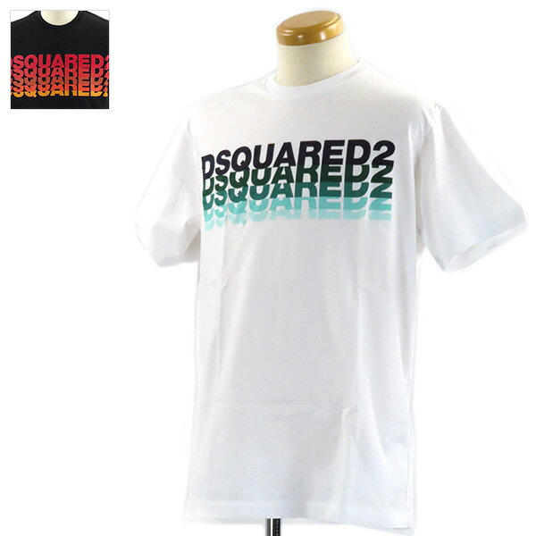 【5/18限定！当選確率1/2 最大100％バック】DSQUARED2 ディースクエアード T-Shirts S74GD0814S22427 T-Shirts Tシャツ ロゴ クルーネック 半袖 メンズ 100 900 White Black